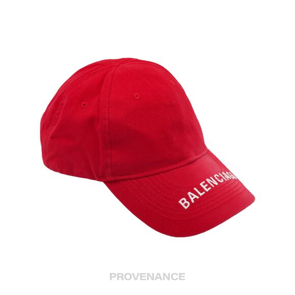 🔴 Balenciaga Embroidered Logo Cap - Red - Picture 4 of 10